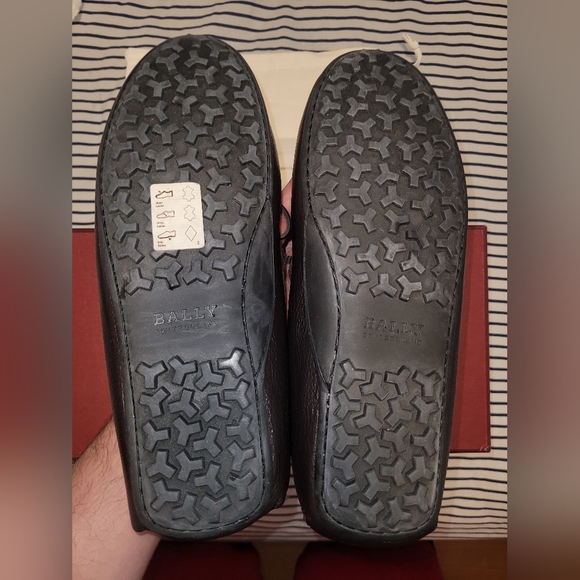 Bally Mens Crispi Brown Lamb Fur Loafers US 7.5 - Picture 2 of 5